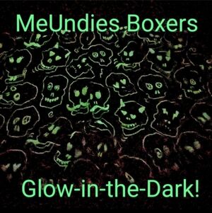 NWOT MeUndies Glow in the Dark Skull Men's Boxers Medium